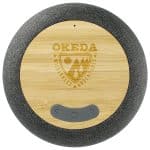 Custom Wireless Charging Garm Fabric & Bamboo Bluetooth Speaker - 7