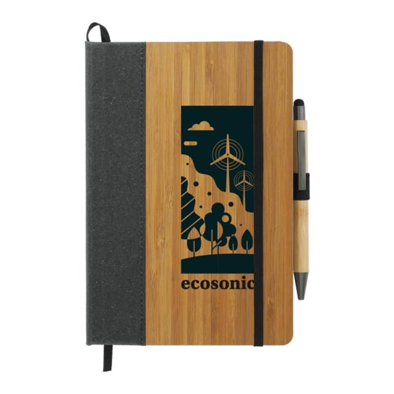 Custom Bamboo Bound Journal Bundle Set