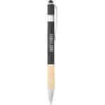 Custom Bamboo and Recycled Aluminum Soft Touch Ballpoint Stylus