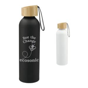 Custom Ryze Aluminum Sports Water Bottle 22 oz with FSC® Bamboo Lid