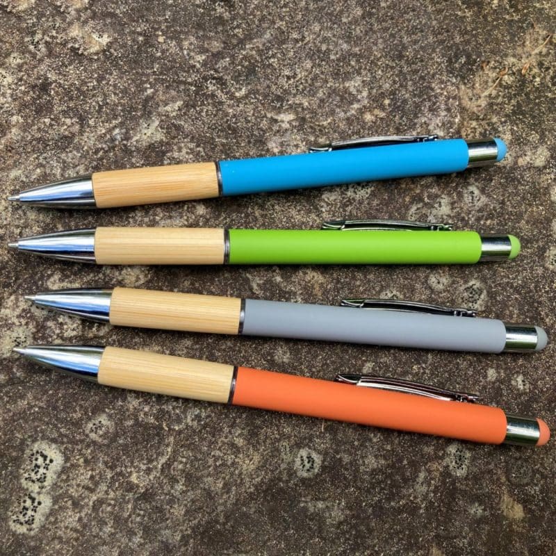 Custom Saratoga Bamboo Grip Stylus Pen - 8
