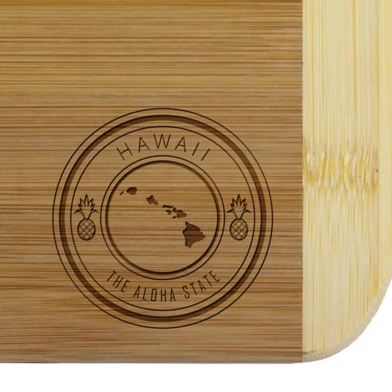 Custom 11" Hawaii State Stamp 2-Tone Cutting Board - 1