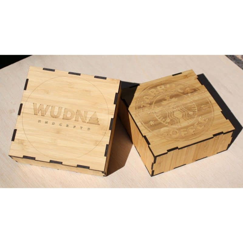 Custom 4" Wooden Coaster Box - 1