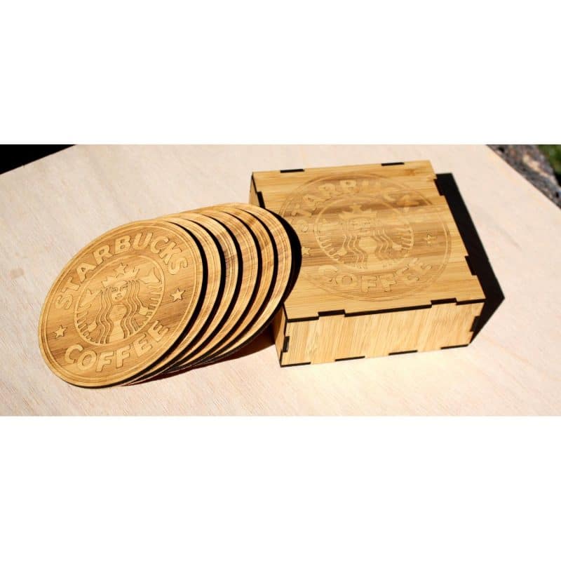 Custom 4" Wooden Coaster Box - 4