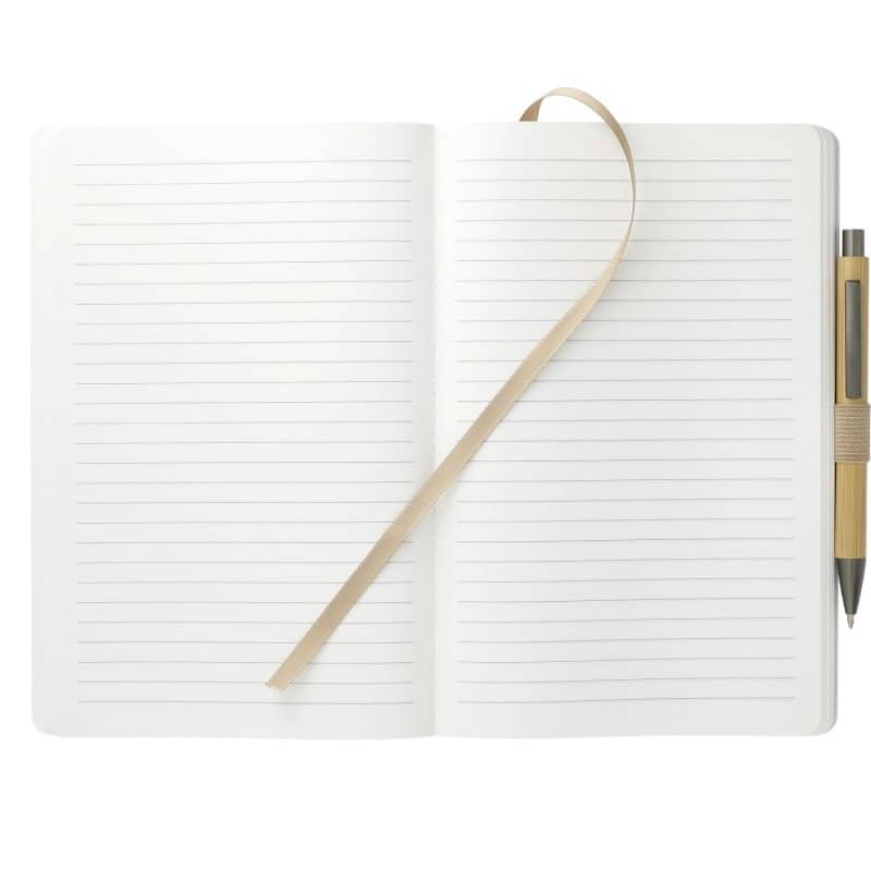 Custom 5.5'' x 8.5'' FSC® Mix Stone Bound Journal Set - 3