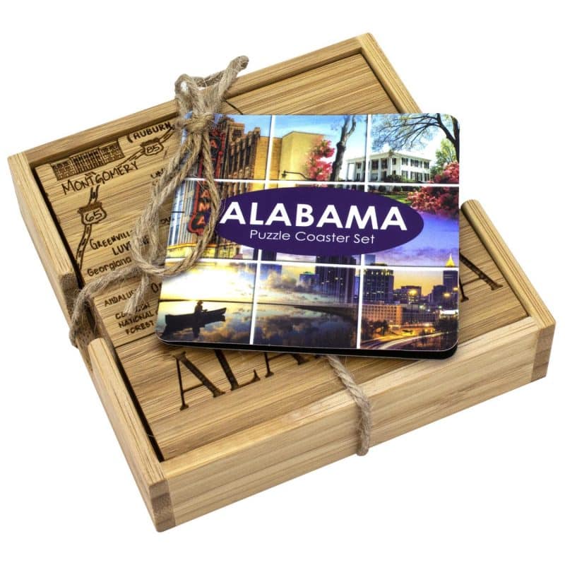 Custom Alabama Puzzle Coaster Set - 3