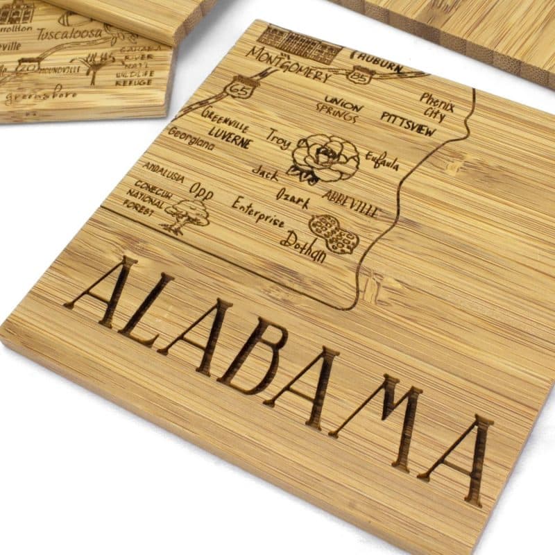 Custom Alabama Puzzle Coaster Set - 4