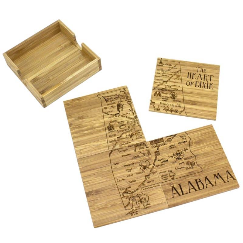 Custom Alabama Puzzle Coaster Set - 6