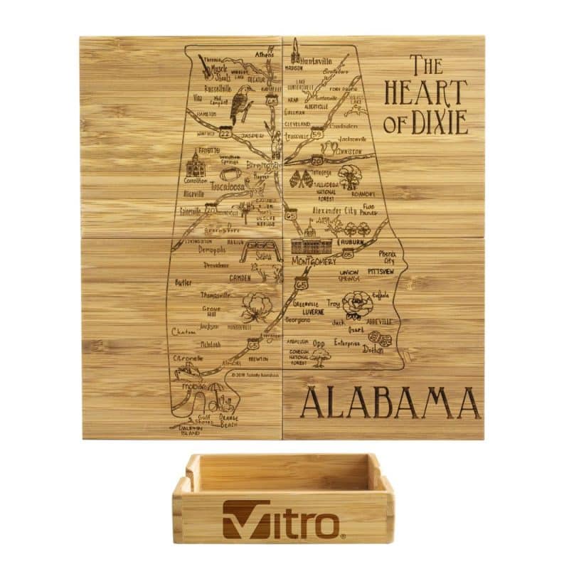 Custom Alabama Puzzle Coaster Set