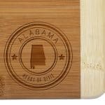 Custom Alabama State Stamp 2-Tone Bar Board - 1