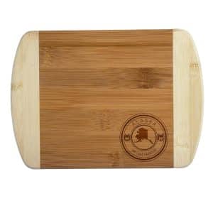 Custom Alaska State Stamp 2-Tone Bar Board