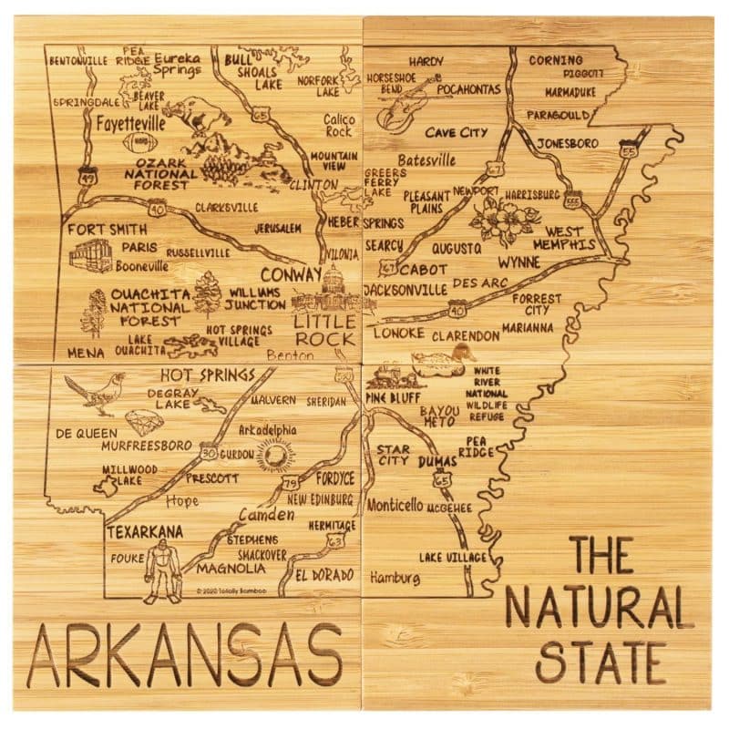 Custom Arkansas Puzzle Coaster Set - 1