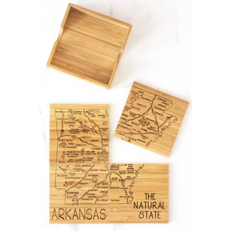 Custom Arkansas Puzzle Coaster Set - 4