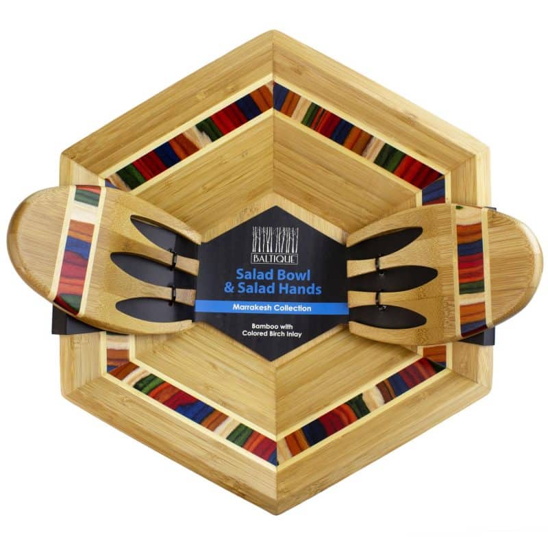 Custom Baltique® Marrakesh Salad Bowl & Salad Hands Set - 3