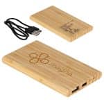 Custom Bamboo 5000mAh Type-C Power Bank