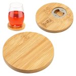 Custom Bamboo Coaster with Bottle Opener - 1
