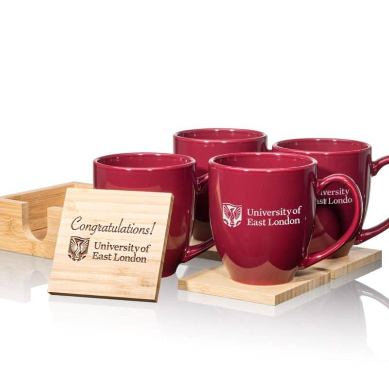 Custom Bistro Mug & Coaster Set - 4