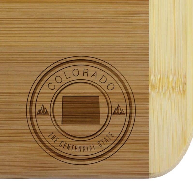 Custom Colorado State Stamp 2-Tone 11" Cutting Board - 1