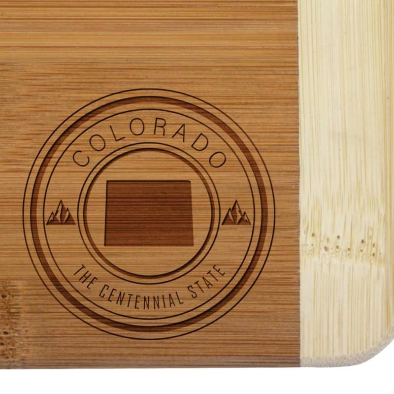 Custom Colorado State Stamp 2-Tone Bar Board - 1