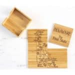 Custom Delaware Puzzle Coaster Set - 4