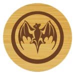 Custom Drinkmat Set Of 4 Bamboo Coasters with Canvas Pouch