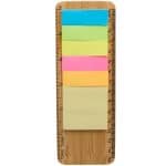 Custom FSC® Certified Bamboo Ruler with Sticky Notes - 1