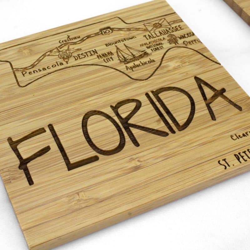 Custom Florida Puzzle Coaster Set - 2