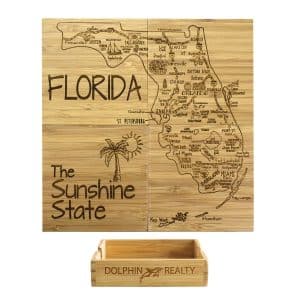 Custom Florida Puzzle Coaster Set