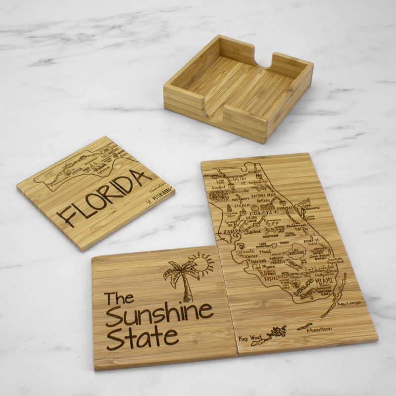 Custom Florida Puzzle Coaster Set - 5