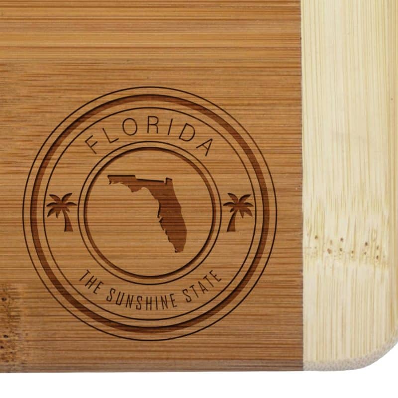 Custom Florida State Stamp 2-Tone Bar Board - 1