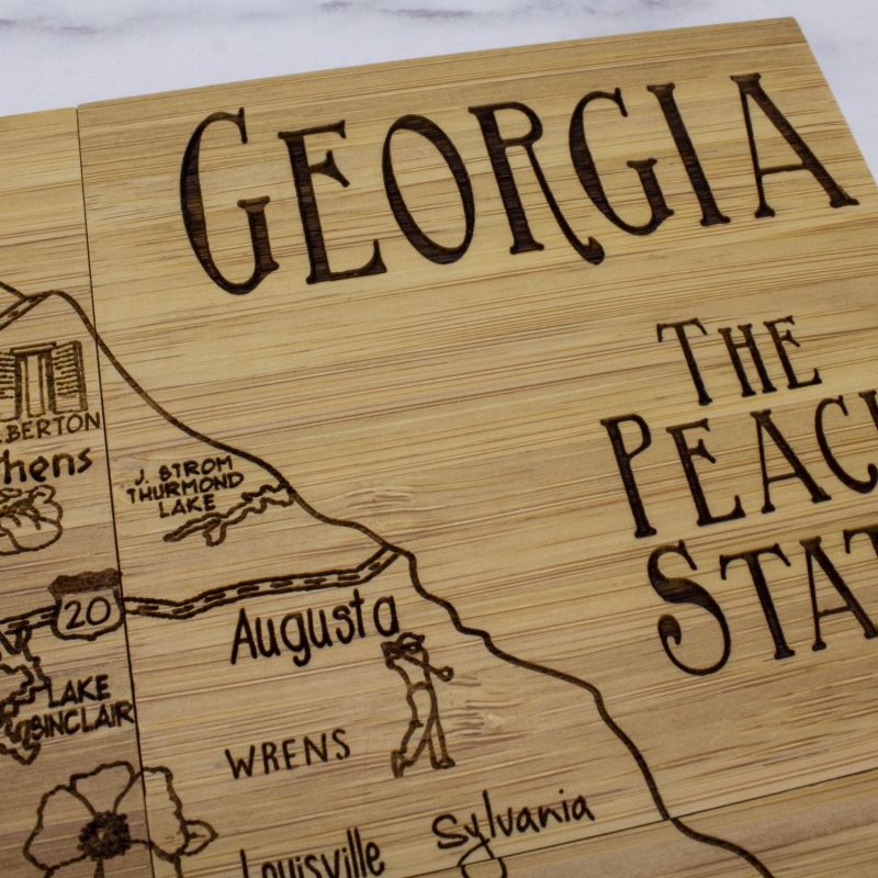 Custom Georgia Puzzle Coaster Set - 5