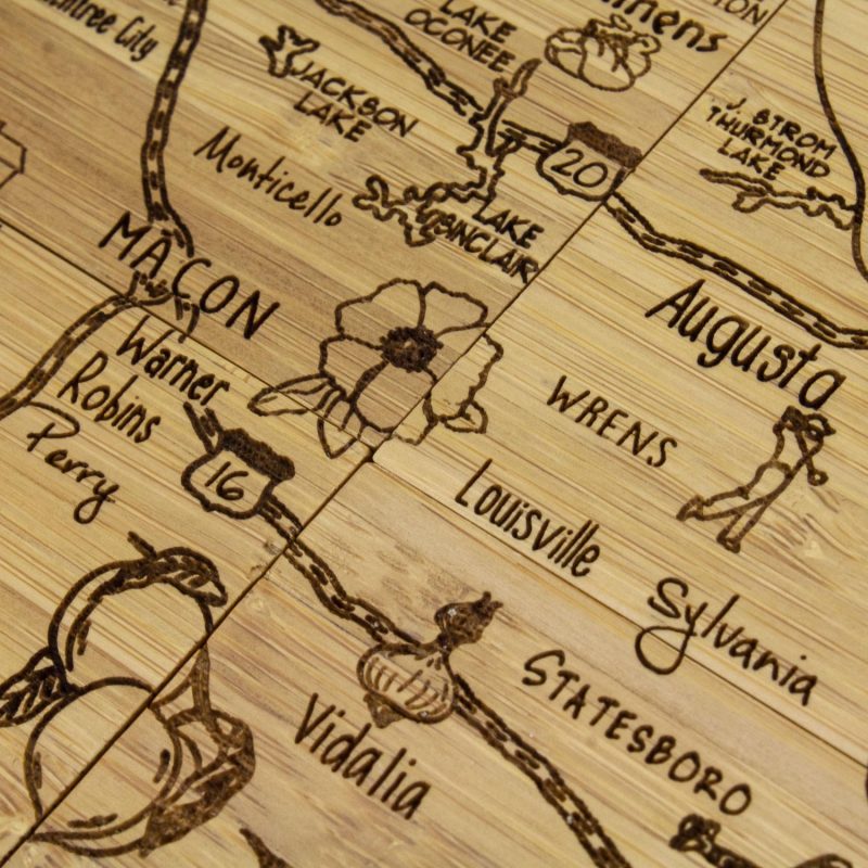Custom Georgia Puzzle Coaster Set - 6