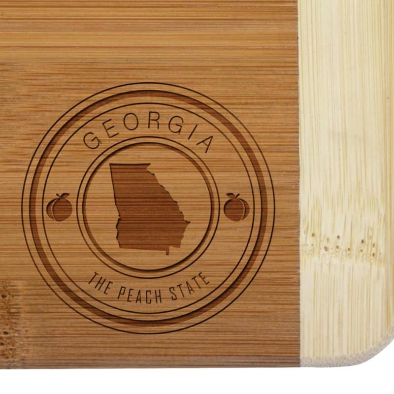 Custom Georgia State Stamp 2-Tone Bar Board - 1