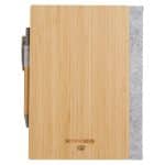 Custom Grove Refillable Bamboo Notebook & Pen - 3