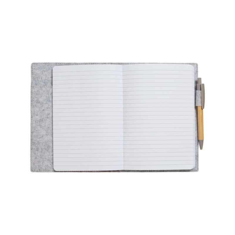 Custom Grove Refillable Bamboo Notebook & Pen - 4