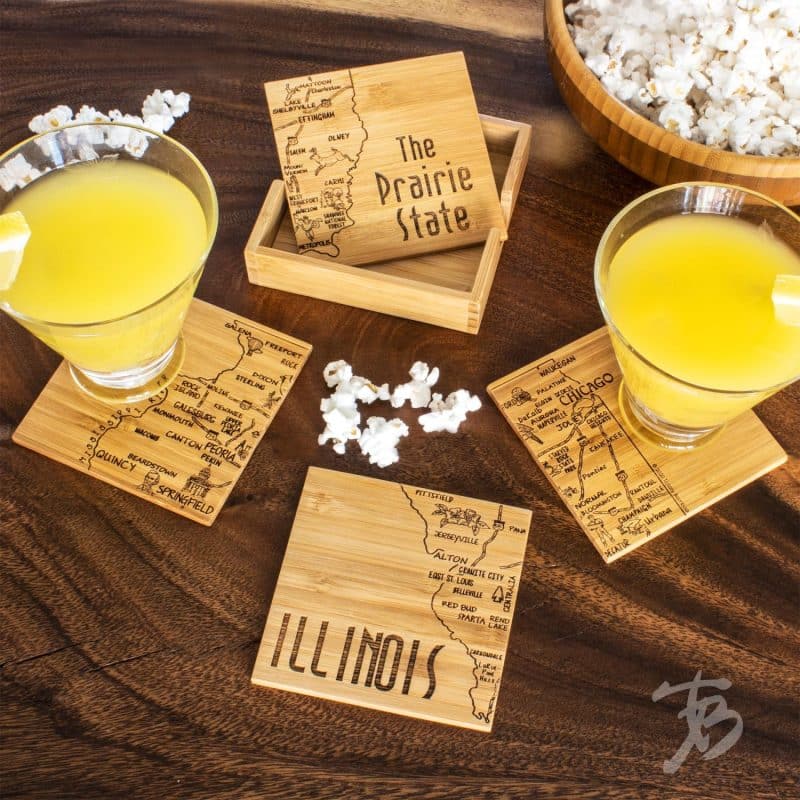 Custom Illinois Puzzle Coaster Set - 1