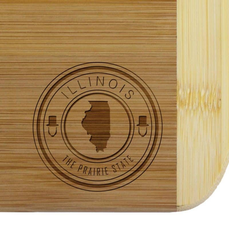 Custom Illinois State Stamp 2-Tone 11" Cutting Board - 1
