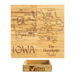 Custom Iowa Puzzle Coaster Set