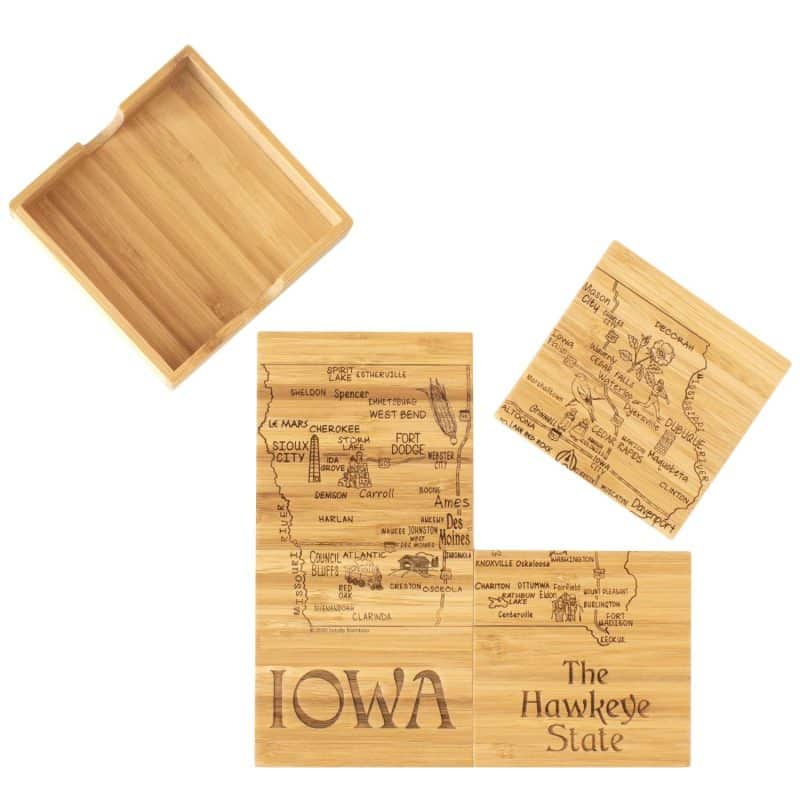 Custom Iowa Puzzle Coaster Set - 5