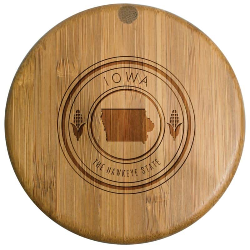 Custom Iowa State Stamp Salt Box - 1