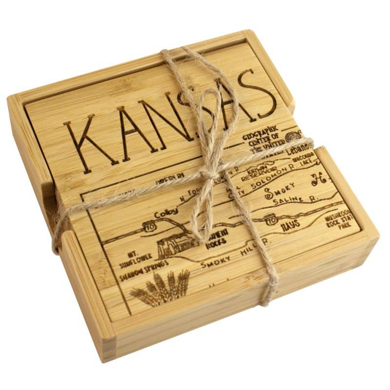 Custom Kansas Puzzle Coaster Set - 2
