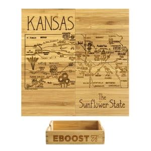 Custom Kansas Puzzle Coaster Set