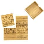 Custom Kansas Puzzle Coaster Set - 5