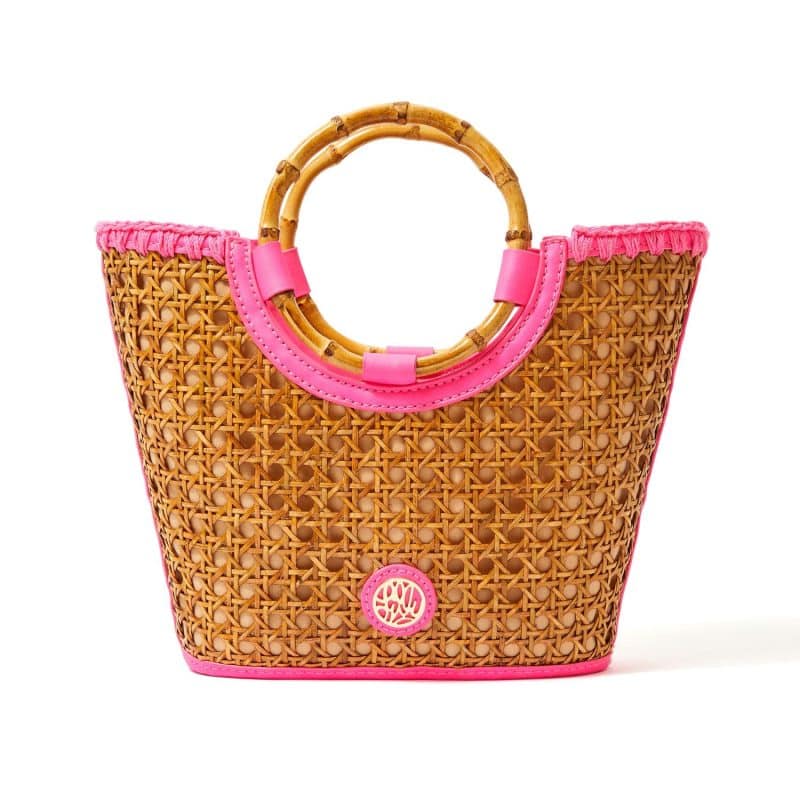 Custom Lilly Pulitzer Mini Grotto Cane Tote - Aura Pink