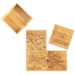 Custom Louisiana Puzzle Coaster Set - 6