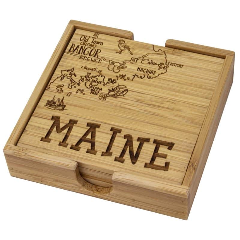 Custom Maine Puzzle Coaster Set - 3