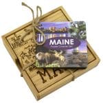 Custom Maine Puzzle Coaster Set - 4
