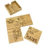 Custom Maine Puzzle Coaster Set - 5