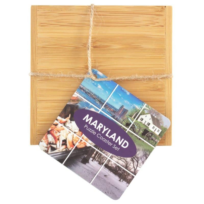 Custom Maryland Puzzle Coaster Set - 4