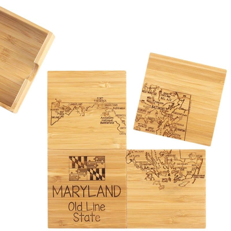 Custom Maryland Puzzle Coaster Set - 5